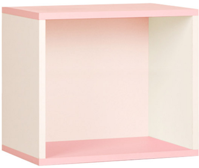 하우디가구 칸높은 DIY 칼라박스 책장, 백색 + 핑크, 1단