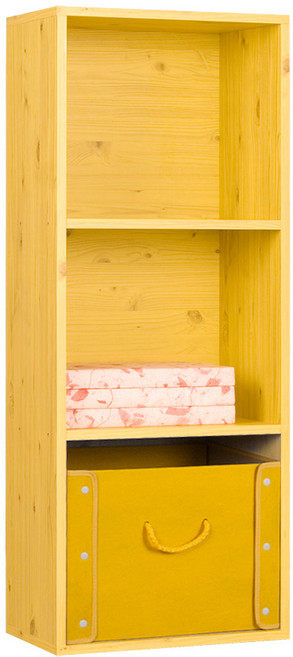 하우디가구 칸높은 DIY 칼라박스, 옐로우옹이, 3단