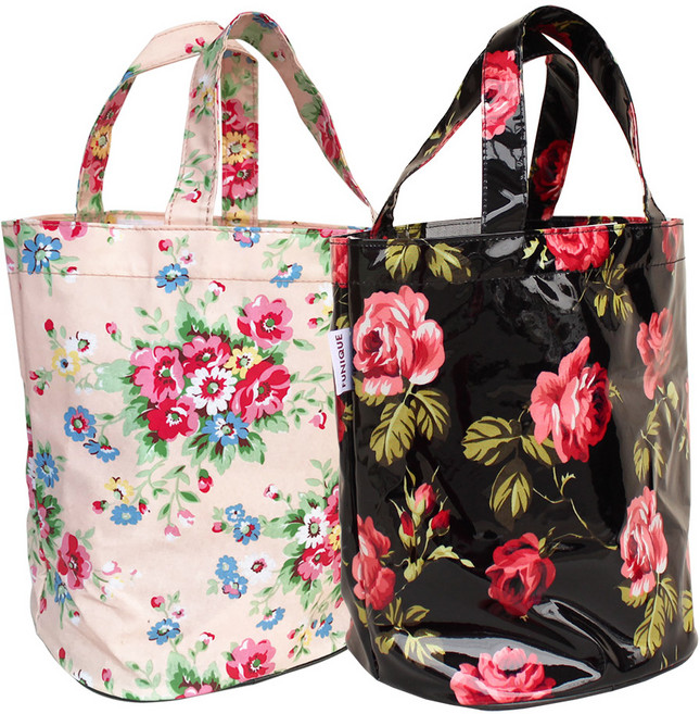 퍼닉 물빠지는피크닉가방 2종세트 핑크플라워 + 블랙로즈, 1세트