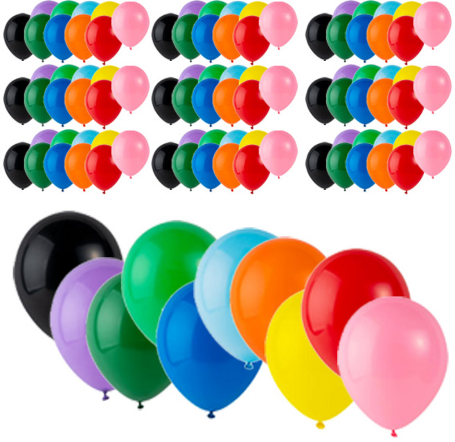 파티팡 라운드 풍선, 일반 혼합(랜덤 발송), 100개