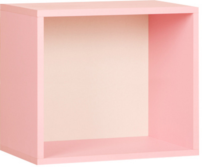 하우디가구 칸높은 칼라 DIY 공간박스, 핑크, 1단