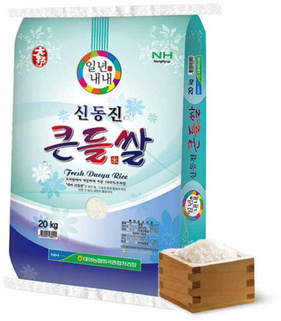 대야농협 2025년산 햅쌀 신동진 큰들쌀, 상등급, 1개, 20kg