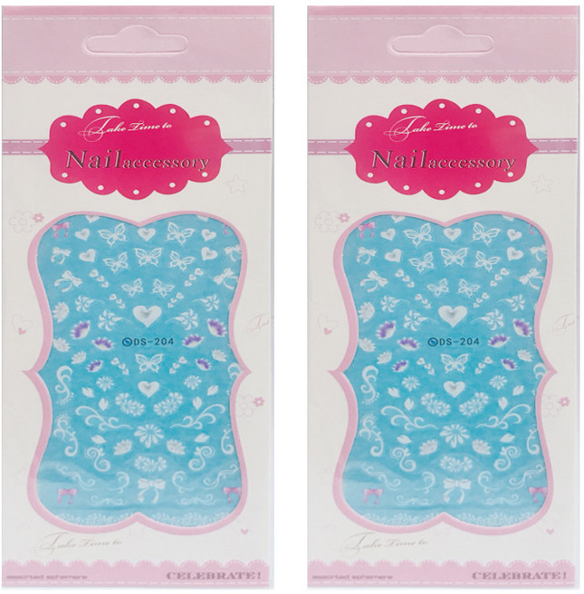 워터데칼 네일스티커, 204 데코플라워, 2개입