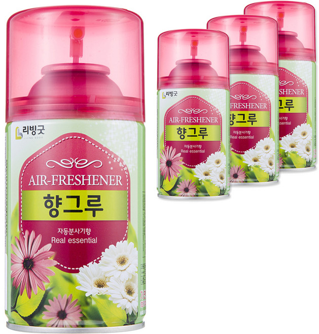 리빙굿 향그루 방향제 본품, 280ml, 4개, 숲속향