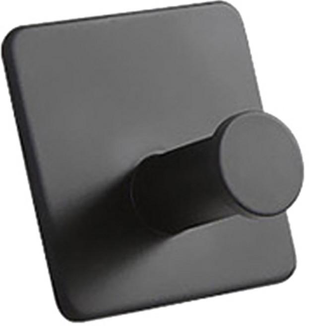 히키스 강력부착 인테리어 모던 벽후크 사각형직선타입, BLACK, 1개