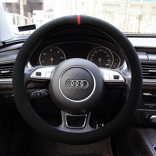 네임드컴퍼니 네임드 Origin 샤무드 핸들커버 기본형 O형, 블랙 + 레드링