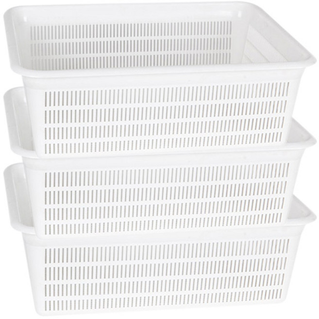 데코 사각 소쿠리 3호, 화이트, 3개