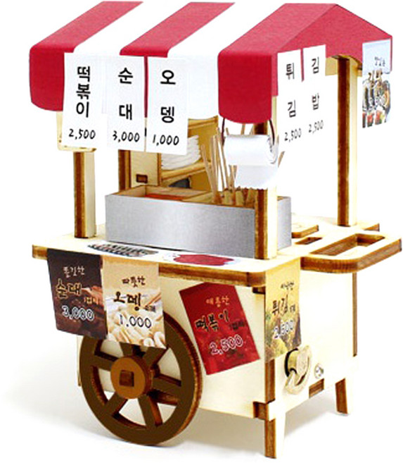 영공방 분식포장마차 DIY 태엽오르골 YM-952, 혼합색상, 1개