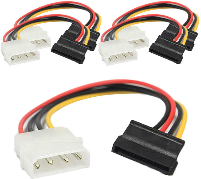 HDTOP IDE to SATA 변환 전원 연장 케이블 HT-I13, 5개, 30cm