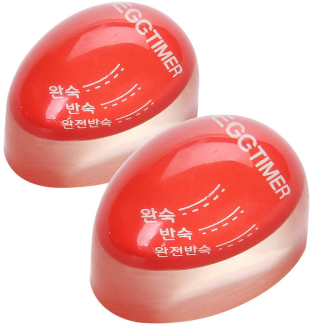 유하우스 반숙완숙 에그 타이머, 혼합 색상, 2개