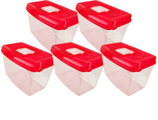 대일 라운드 채집통 레드 소, 5개