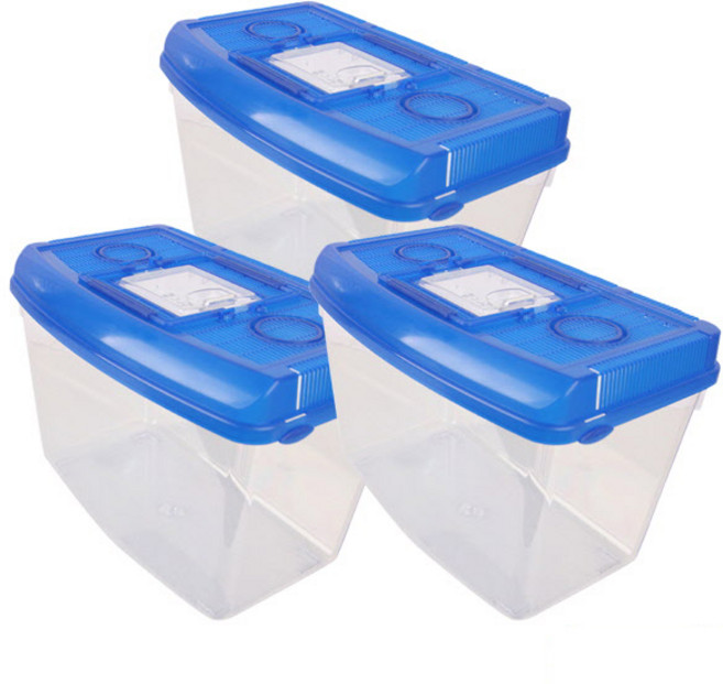 대일상사 라운드 채집통 소, 블루, 3개