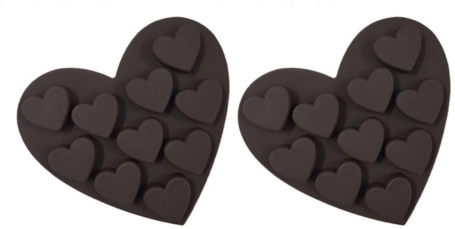 리브레캔들 석고방향제 비누 제작용 실리콘몰드 미니하트10구 2p, 2개