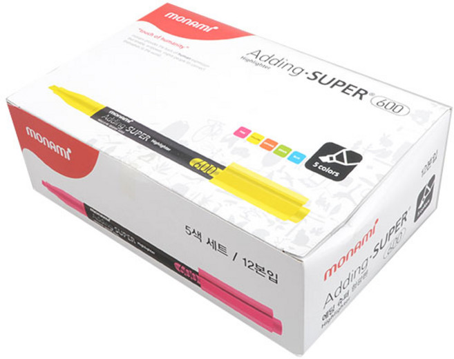 monAmi Edding Super 600 螢光筆組, 5色, 12套