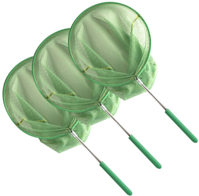 고운물 스테인레스 접이식 대형 곤충뜰채 초록, 3개입