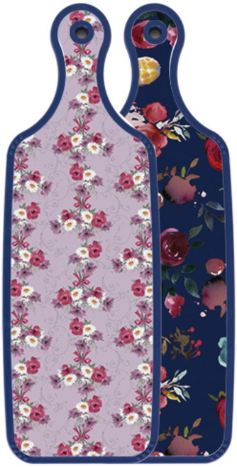 로엠디자인 블루에디션 양면 서빙 도마 블루톤플라워, 벽람색플라워, 1개