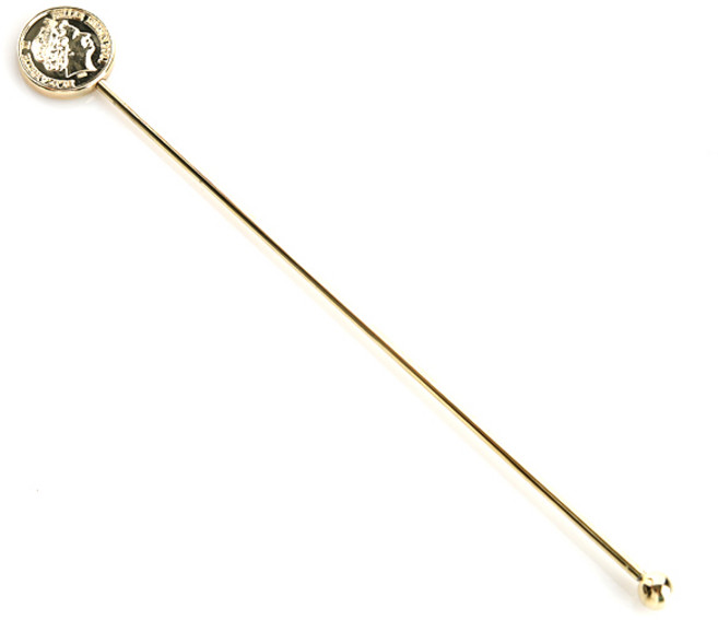 벨르디자인 머들러 원형 엘리자베스, 골드, 1개