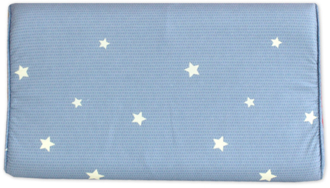 디자인엔스토리 알러지케어 스타 아동메모리폼베개, 블루
