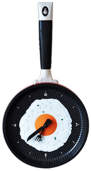 리빙듀오 계란 후라이팬 시계, 옐로우