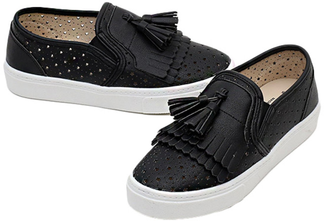 잭앤질 여성용 태슬 별펀칭 슬립온 JB8323