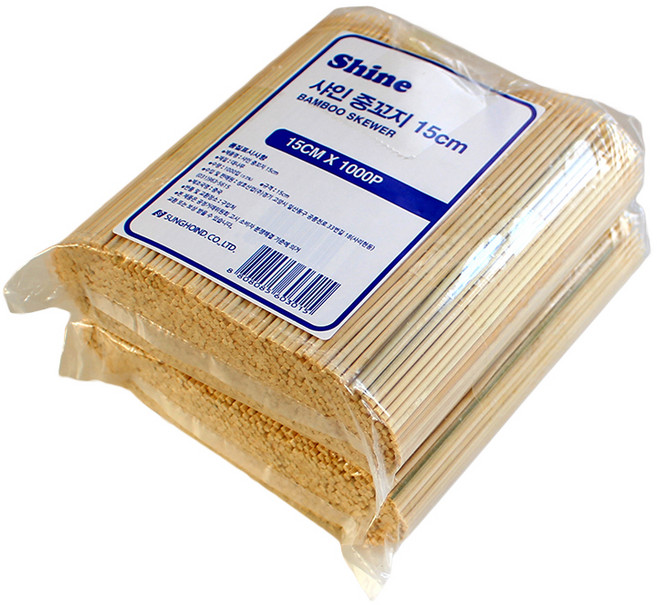 샤인 중꼬지 15cm, 1000개입, 2개