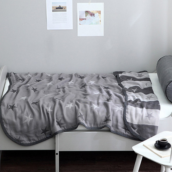 타카타카 프리미엄코튼 6중 거즈 양면 블랭킷 핑브라더스