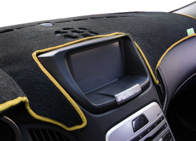 본투로드 차량용 에코 대쉬보드커버 블랙 원단 옐로우 라인 + DUB 종이 방향제, 폭스바겐 티구안 2008년 ~ 2016년
