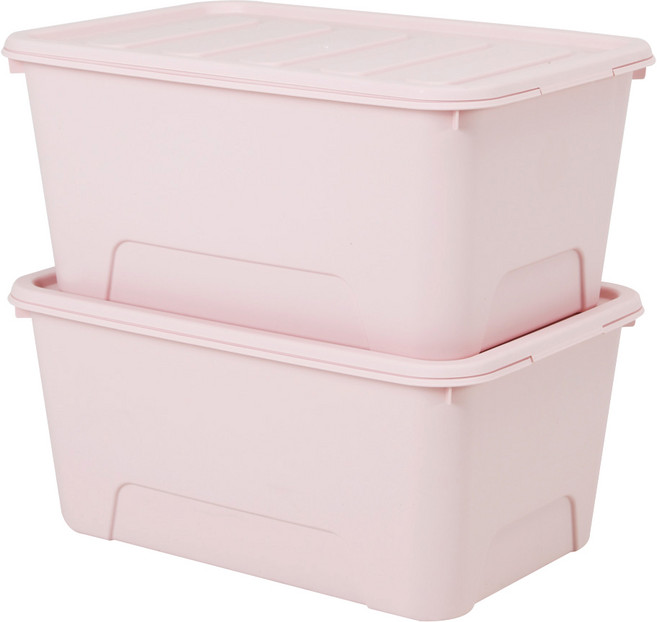 가쯔 마카롱 리빙박스, 인디핑크, 56L, 2개