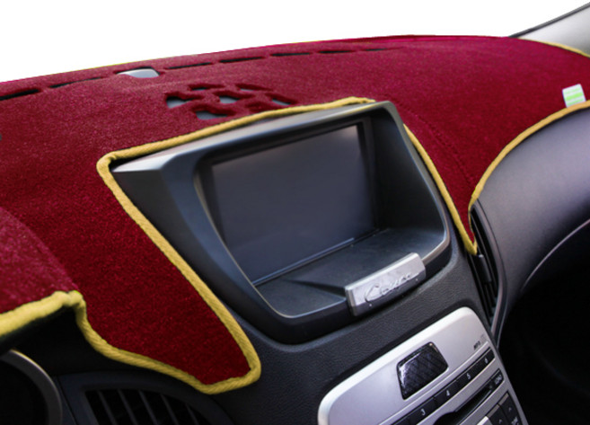 본투로드 에코 대쉬보드커버 + DUB 종이 방향제, LF소나타/hybrid 2015년~2017년 센터 유, 와인원단 + 옐로우라인