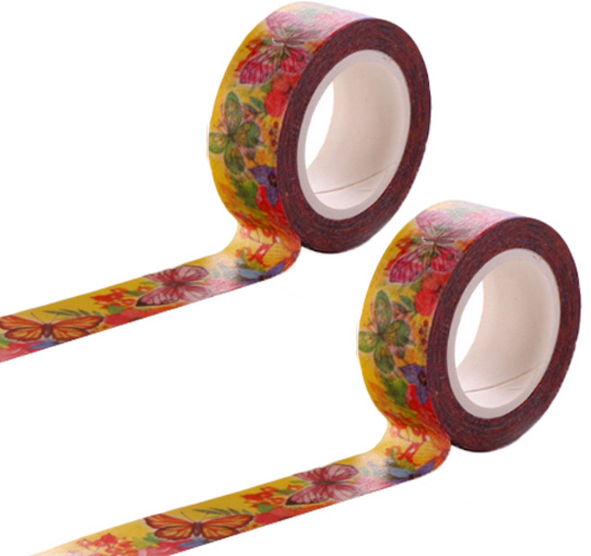 슈퍼식스 DIY 다양한 디자인 마스킹테이프 15mm x 10m, M-03, 2개입