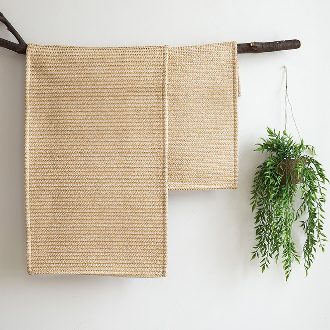 엘레나하임 라탄 룩 발매트, NaturalBeige, 1개