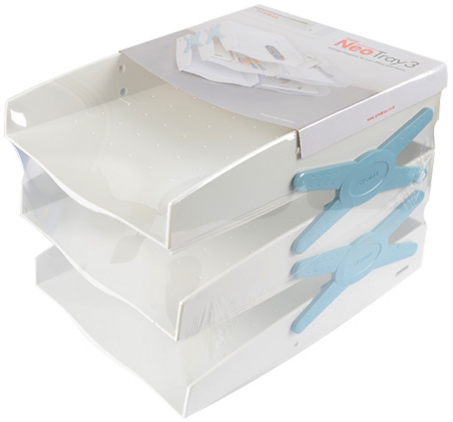 시스맥스 슈퍼 네오 트레이 서류받침 263 x 336 x 240 mm 22137, 아이보리, 3단