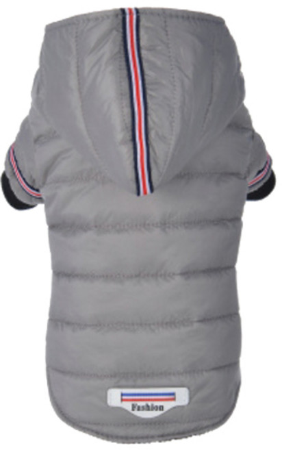 하라시코쿠키 반려견 겨울은 사라져라 두툼 패딩, 그레이, 1개