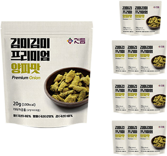 깃듬 김미김미 프리미엄 리얼 김스낵 양파맛, 20g, 12개