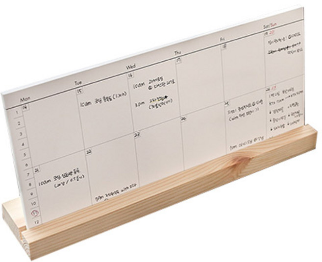 원세븐나인 심플 투윅스 플래너 세트, 화이트 + 우드, 1세트