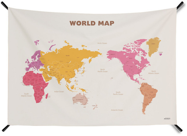 어번던스 세계지도 패브릭 태피스트리 GM 423008, 1개