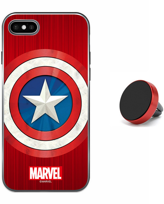 마블 캡틴아메리카 방패 알루미늄 범퍼 마그네틱 차량용거치대 휴대폰케이스