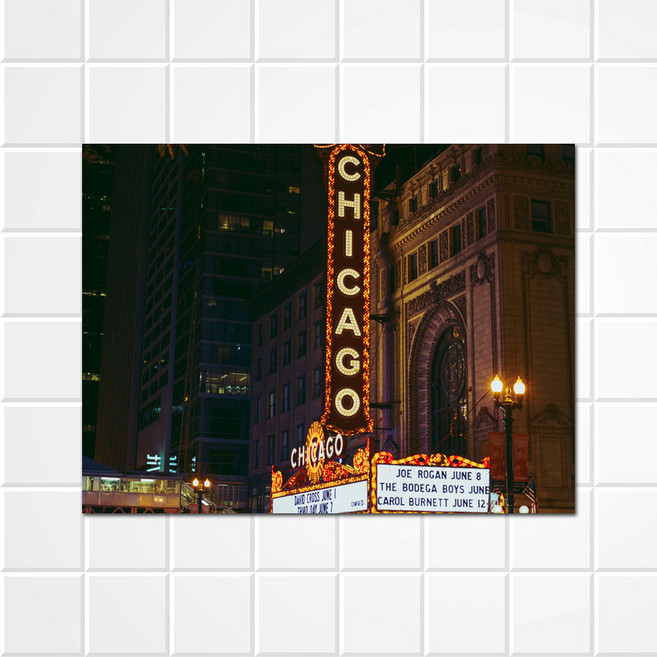 써머스트 강화유리 주방 아트보드 시카고나이트, 1개