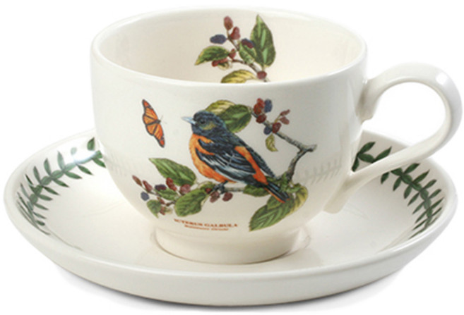 포트메리온 아메리칸버드 커피잔 T형 + 받침, 오리올, 1세트