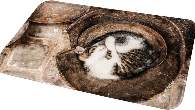 스윗리빙 해피캣츠 주방발매트 40x60cm, 컴포트, 1개