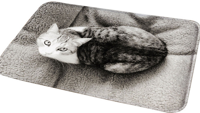 스윗리빙 해피캣츠 주방발매트 40x60cm, 크라우치, 1개