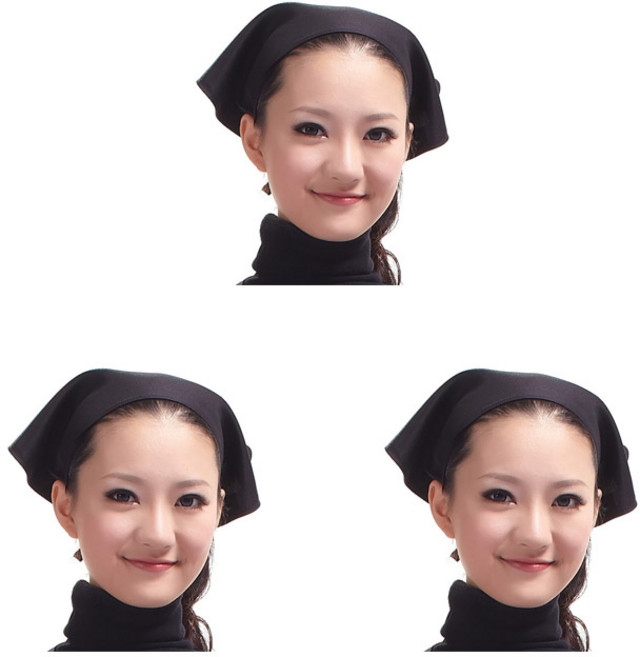 앤티스 주방용품 솔리드 위생두건, 블랙, 3개입