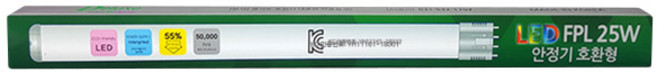 디럭스 FPL 55W 호환형 LED 안정기 형광등 25W ULP-25, 주광색, 1개