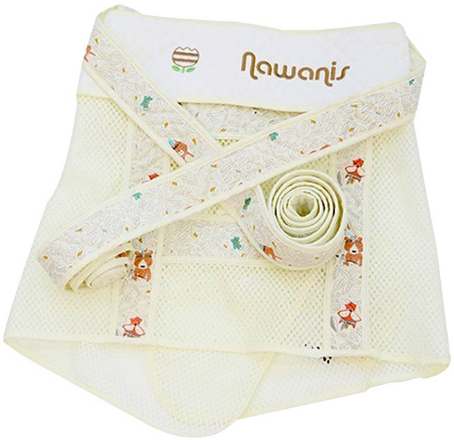 나와니스 NEW 전통 X자형 캐리어형 망사포대기, 인디언그레이