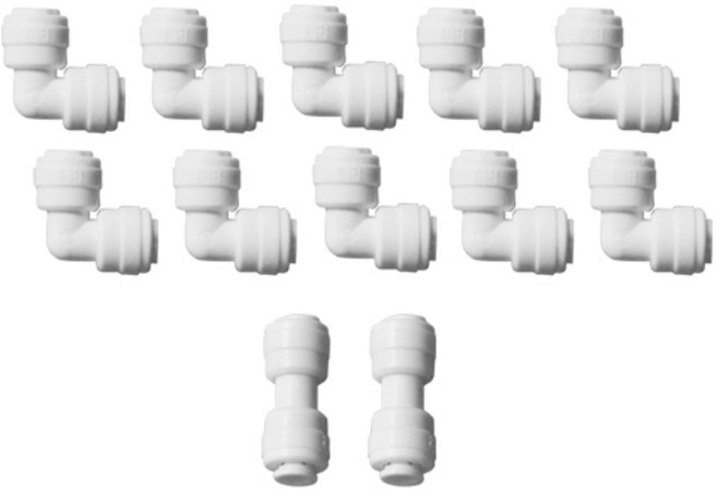 정수기부품 세트A L형피팅 10p + I형피팅 2p, 1세트