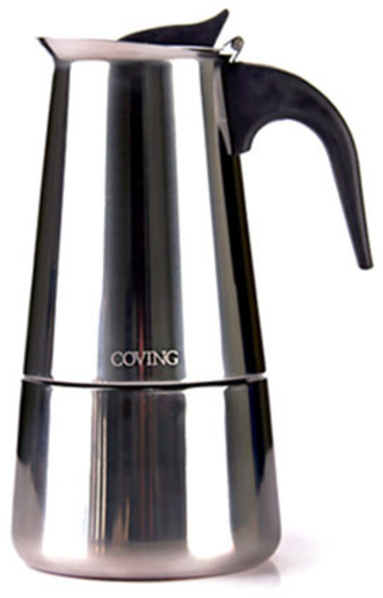 코빙 스테인레스 모카포트 6컵, 혼합 색상, 1개