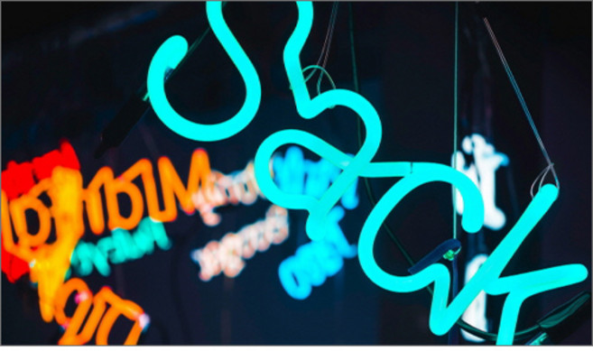 유브이디에스 아트보드 주방시트지 민트색 네온사인, 1개