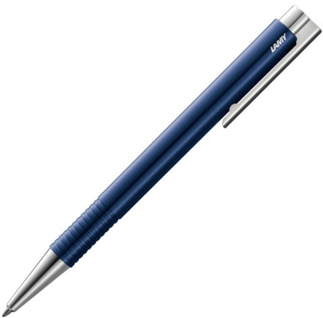 LAMY 로고 볼펜 스틸 포인트 204M, 블루, 1개