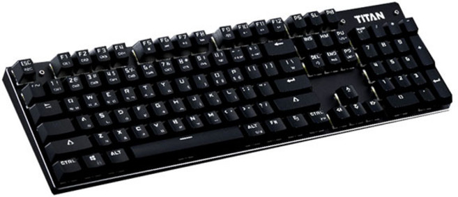 제닉스 TITAN MARK 5 블랙에디션 기계식 게이밍 키보드 적축, 혼합 색상