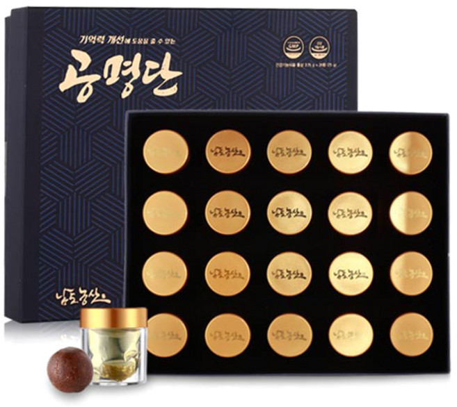 Gongmyongdan紅蔘濃縮複方保健丸, 20顆, 1盒